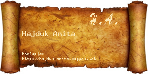 Hajduk Anita névjegykártya